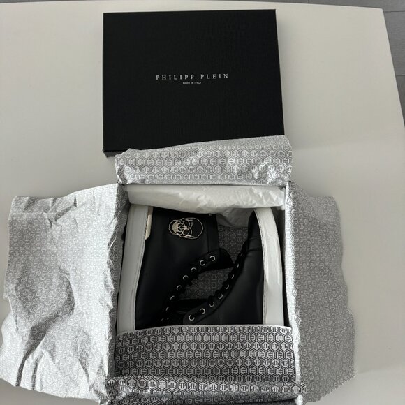 Philipp Plein Hi-Top Sneakers The $kull TM, Size 43 - Picture 17 of 17